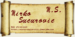Mirko Šućurović vizit kartica